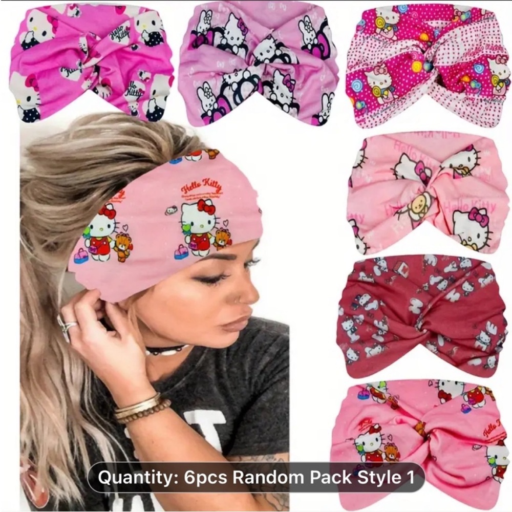 Sanrio Butterfly Hair Clips  scrunchies pony ties bundle 10pc